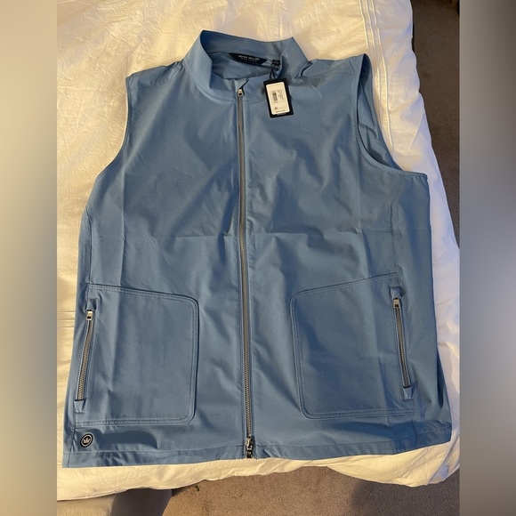 NWT Peter Millar Light Blue Vest - crown crafted contour full zip - Picture 5 of 6